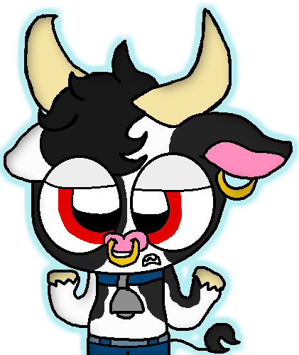 Cowbell By Rachelcop - Cartoon (421x499)