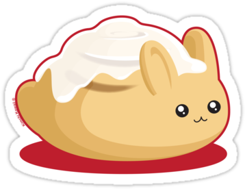 Cinnamon Bun Die-cut Sticker By Kimchi Kawaii - Sticker (375x360)