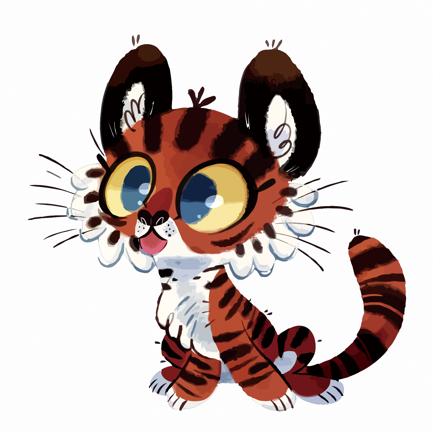 Tiger Cartoon Illustration - Tiger (1500x1500)