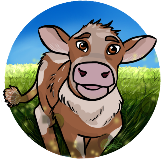 Little Calf By Cinsarts - Cartoon (1024x640)