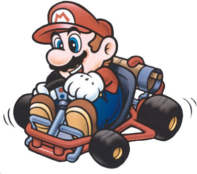 Super Mario Kart Png Pic - Super Mario Kart Mario (400x358)