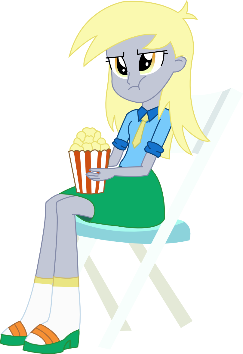 Sketchmcreations, Chair, Clothes, Derpy Hooves, Eating, - Cartoon (808x1179)