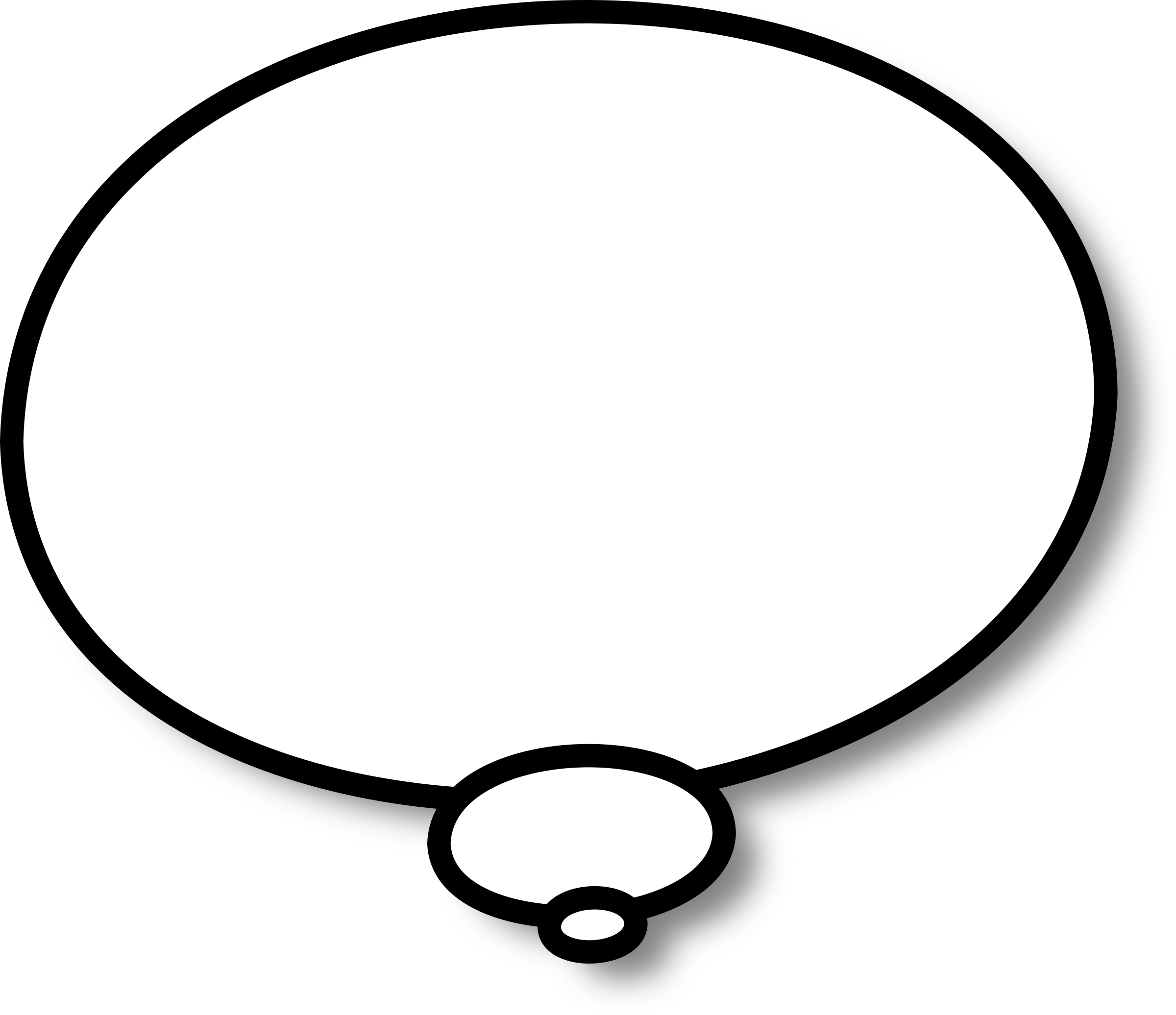 Big Image - Speech Bubble Black Background (2400x2072)