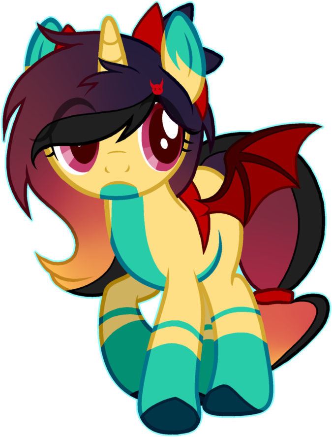 Closed Devil Pony Ota By Spaazledazzle - Cartoon (795x1004)