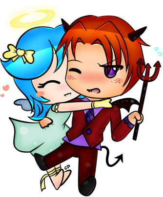 I Love You, My Little Baka Devil By Shindypotato - Cartoon (334x405)