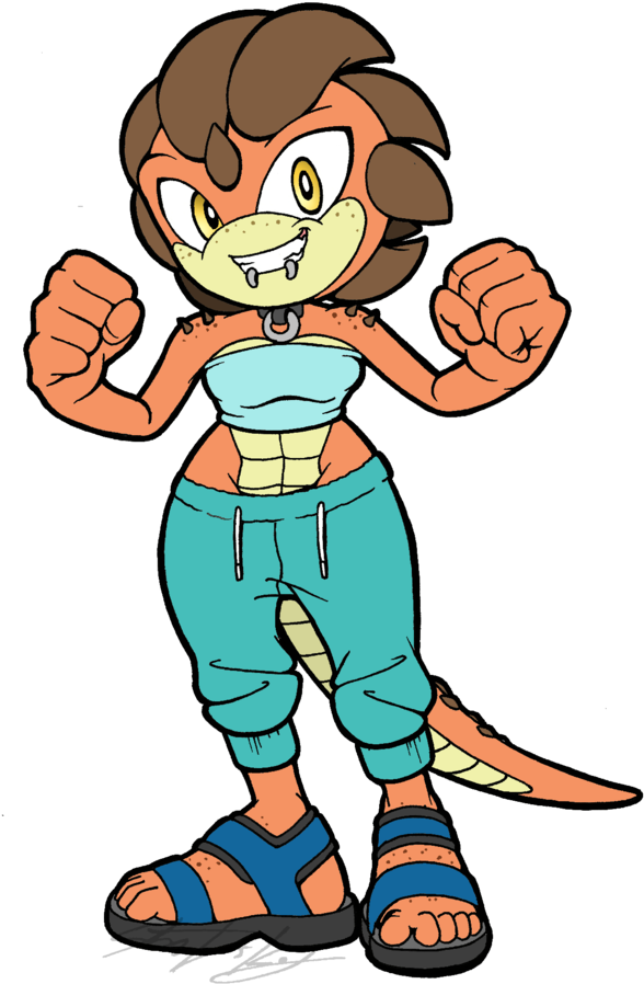 Tephra The Devil Lizard By Molochtdl - Lizard Characters In Sonic (600x919)