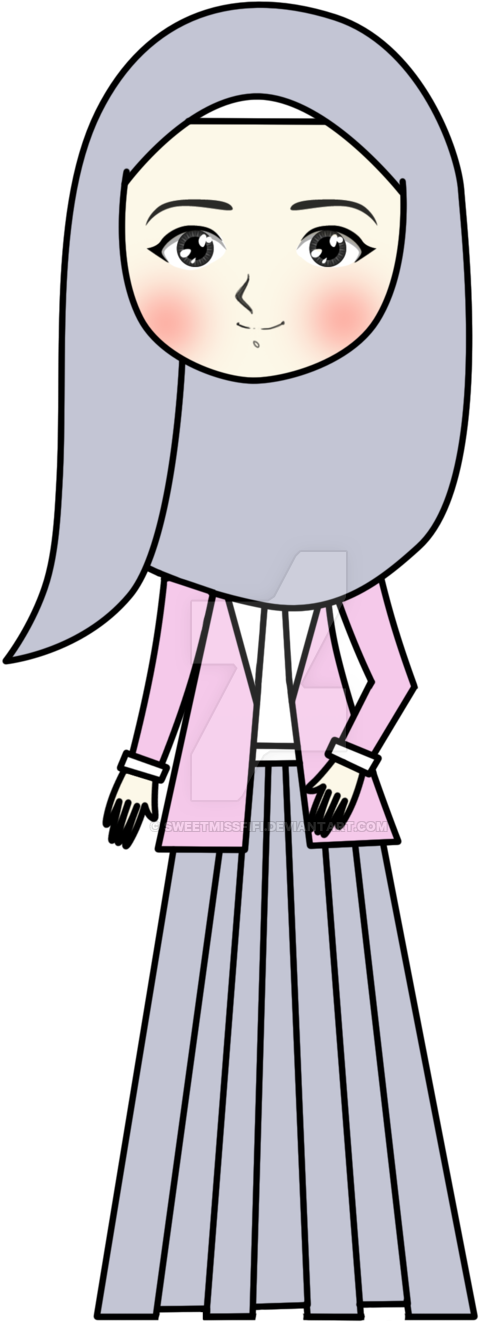 Sweetmissfifi Muslim Girl Doodle By Sweetmissfifi - Muslimah Png (1024x1453)
