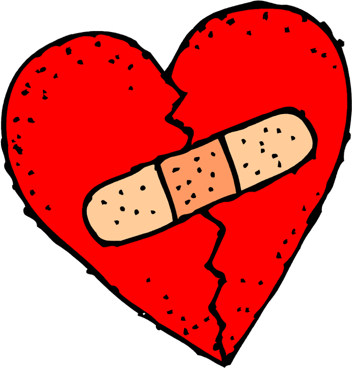 From Clipart - Com - Broken Heart With Bandaid (723x750)