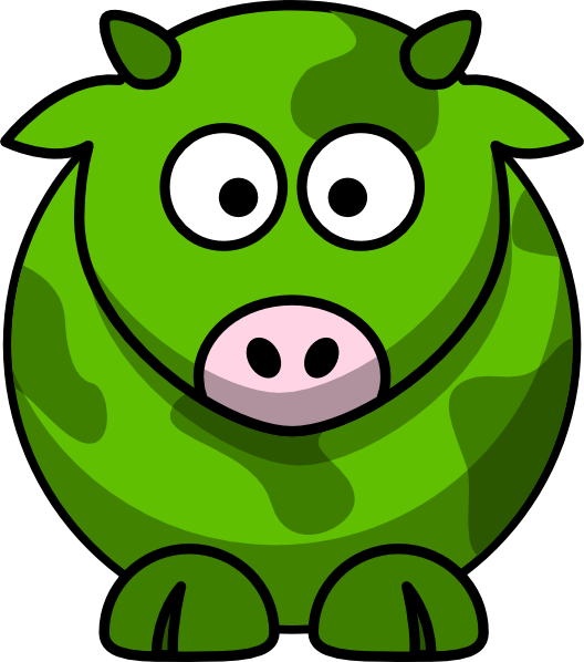 Cow Clipart Green - Goat Clipart (528x598)