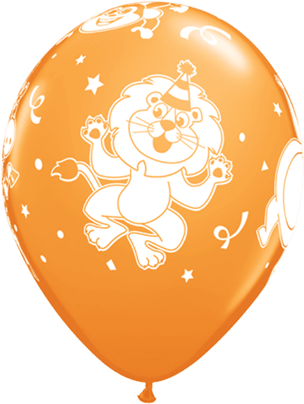 Bday Confetti Dots Orange - 90-a-round Birthday Latex Balloons, Pack (453x600)