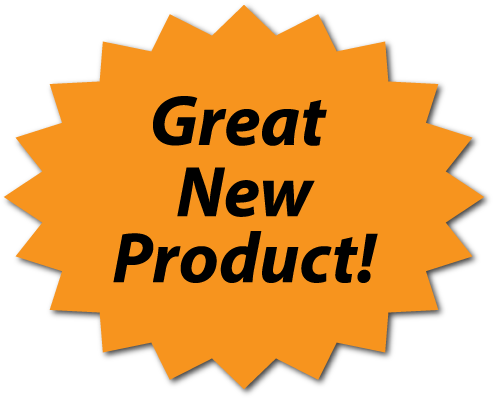 "great New Product" Fluorescent Orange Labels - Orange Oval Starburst Stickers (500x500)