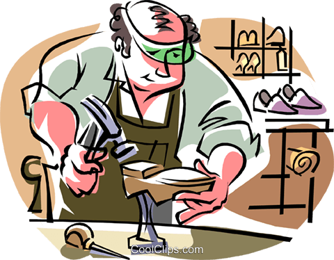 Shoemaker, Shoe Repairs Royalty Free Vector Clip Art - Shoe Repair Clip Art (480x374)