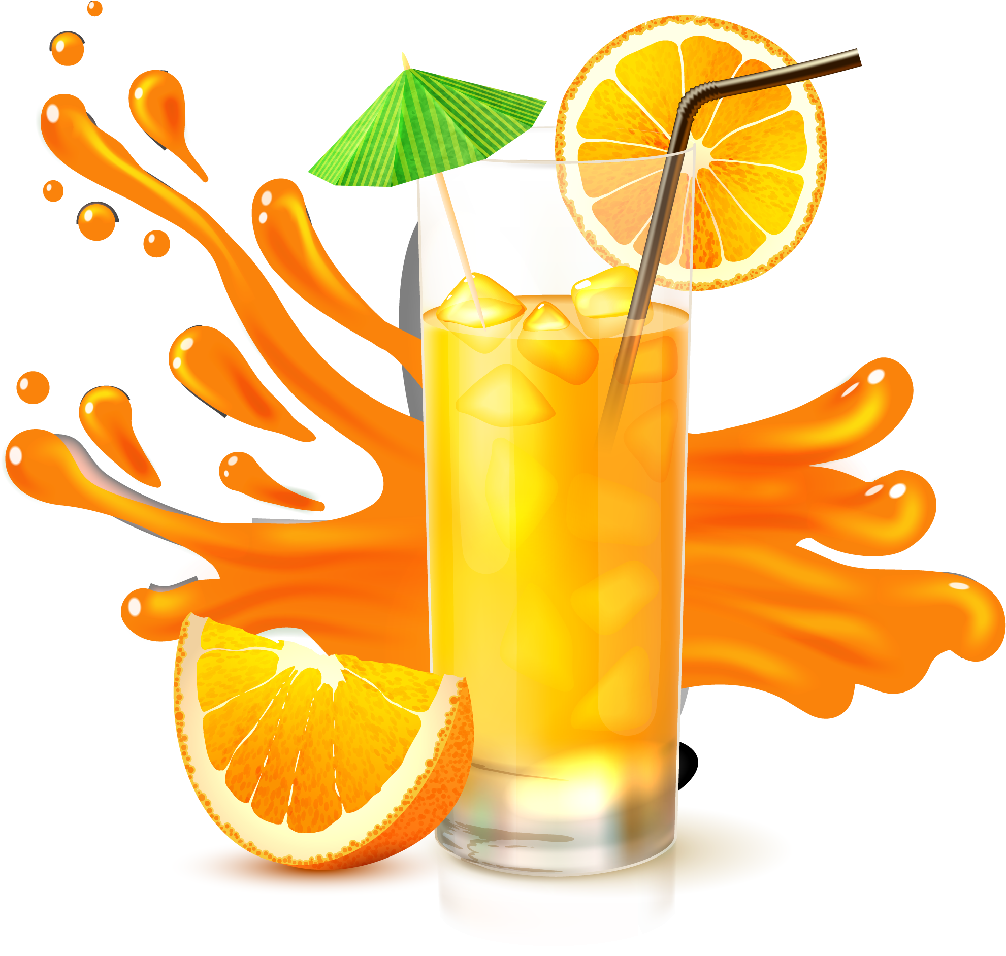 Orange Juice Cocktail - Orange Juice Vector (2100x2100)