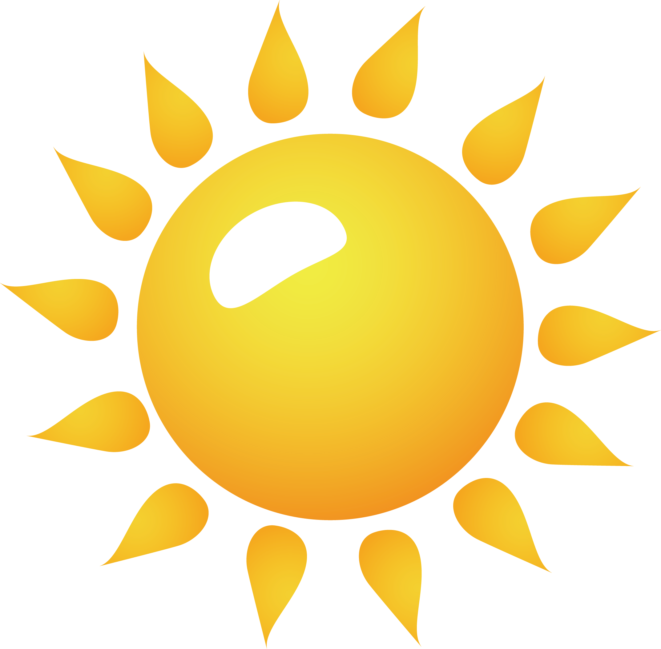 Clip Art Sun Png Vector Element 2147 2110 Transprent - Sun Vector (2147x2110)