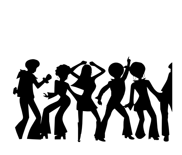 Partypeople Svg Clip Arts 600 X 512 Px - Dancing Through The Decades (600x512)