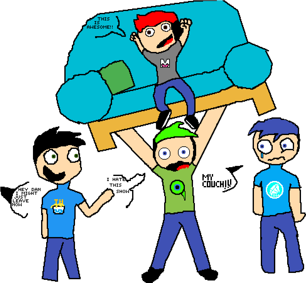 Mark, Dantdm, Jack, And Thinknoodles Party - Thinknoodles Gif (1000x900)