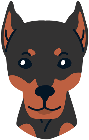 Doberman Illustration Transparent Png - Schnauzer Christmas Transparent Background (512x512)