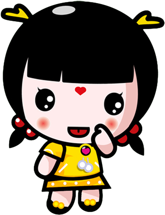 Cute Little Girl - 中秋 节 快乐 Gif (457x560)