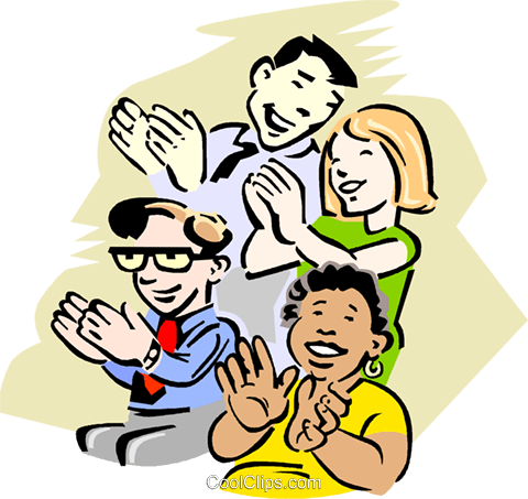 Party People Silhouette Png Clip Art Imageu200b - Applause Clip Art (480x453)