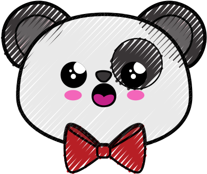 Panda Kawaii Cartoon - Surprised Panda Cartoon (550x550)