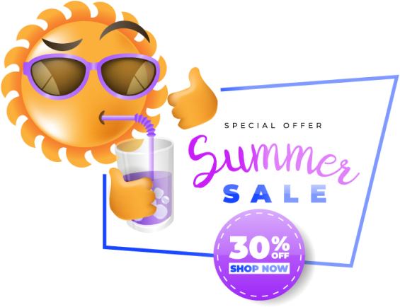 Summer Sale Label Promotional Advertising, Summer, - Advertising (640x640)