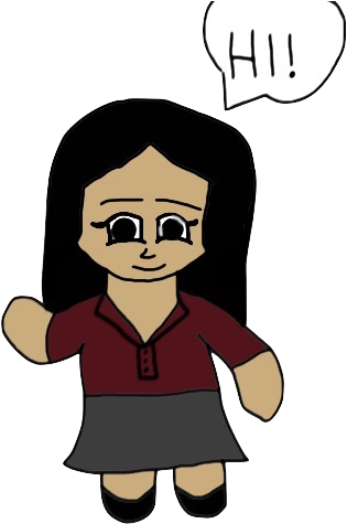 Cartoon Girl Saying Hi By Tropiccoco - Cartoon (325x480)