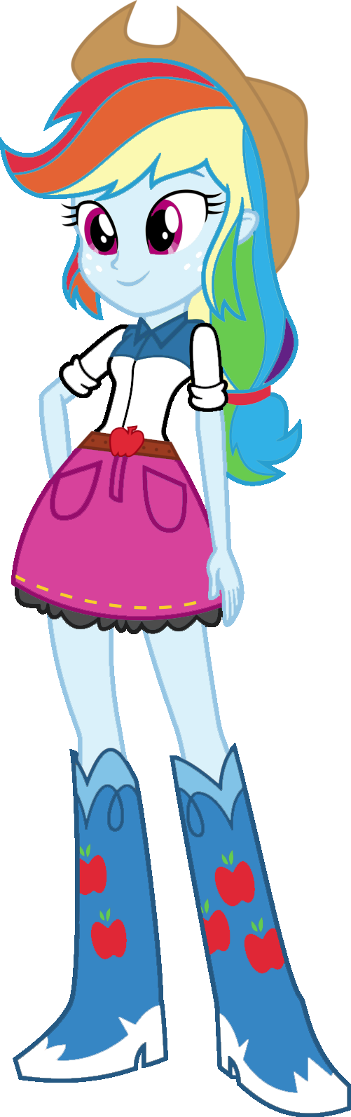 Rainbow Dash Applejack - Rainbow Dash Equestria Girls Color Swap (501x1594)
