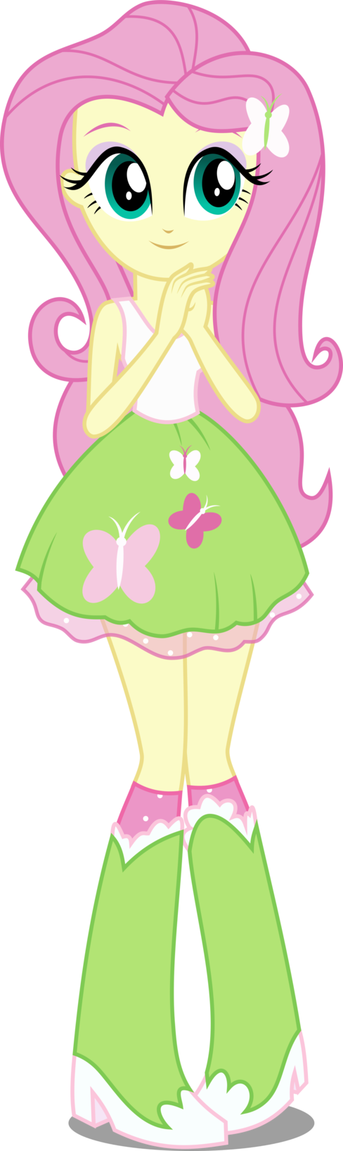 Fluttershy Pinkie Pie Rainbow Dash Applejack Rarity - My Little Pony Equestria Girls Fluttershy (488x1635)