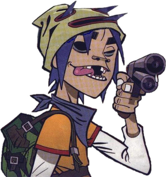 Gorillaz 2-d Noodle Murdoc Niccals The Fall - 2d Gorillaz (545x575)