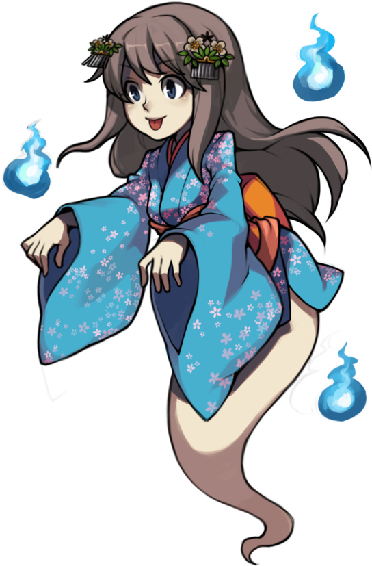 Yuka The Ghost Girl - Ghost Anime Png (755x1059)