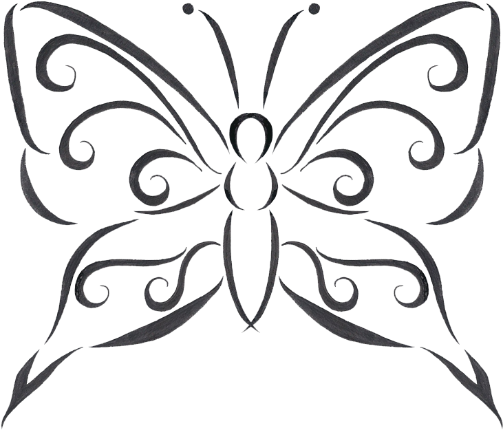 Download Butterfly Tattoo Designs Transparent Hq Png - Rita Fjärilar (900x734)