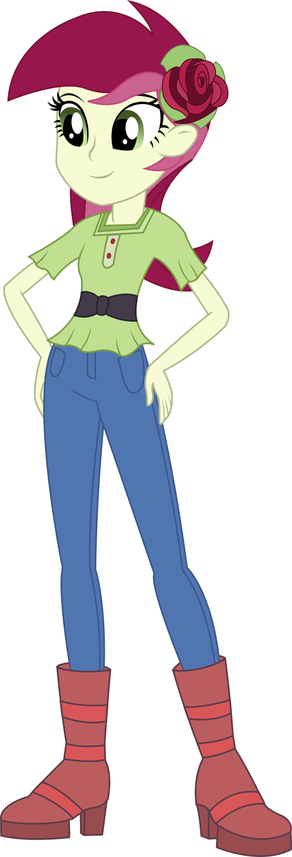Sketchmcreations Vector - My Little Pony Equestria Girl Roseluck (588x1722)