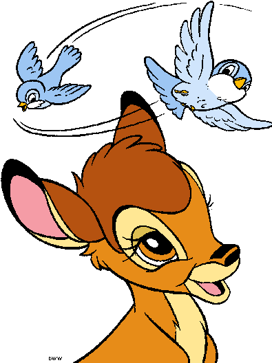 Bambi Clipart Bird - Bambi Birds (395x534)