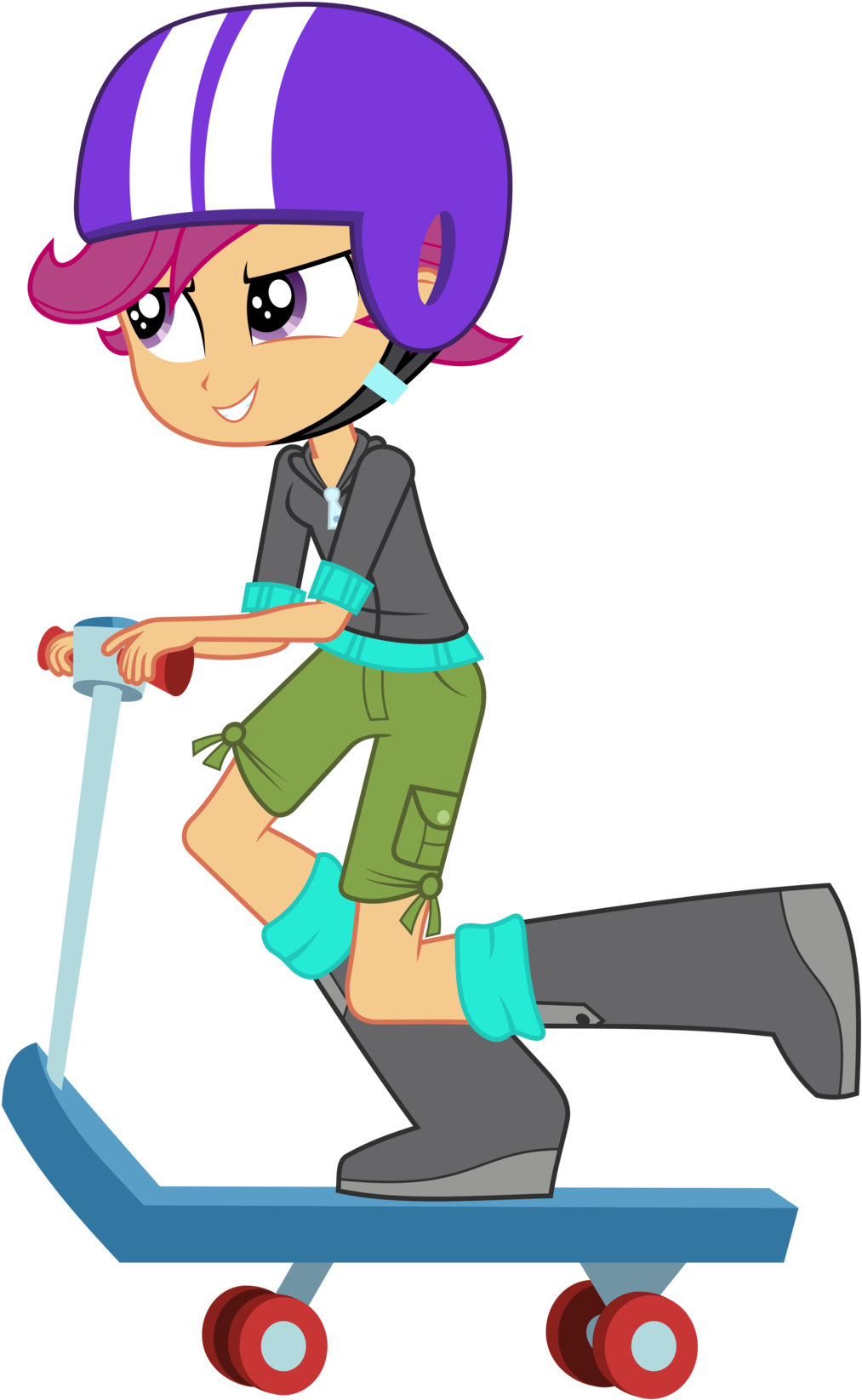 Masem, Equestria Girls, Female, Helmet, Raised Leg, - My Little Pony Equestria Girl Scootaloo (1024x1656)