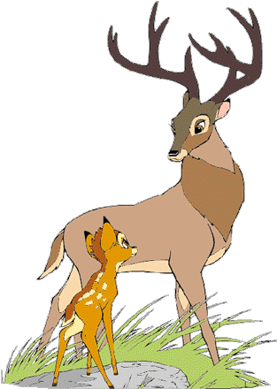Bambi Clipart Father - Bambi And Father (340x459)