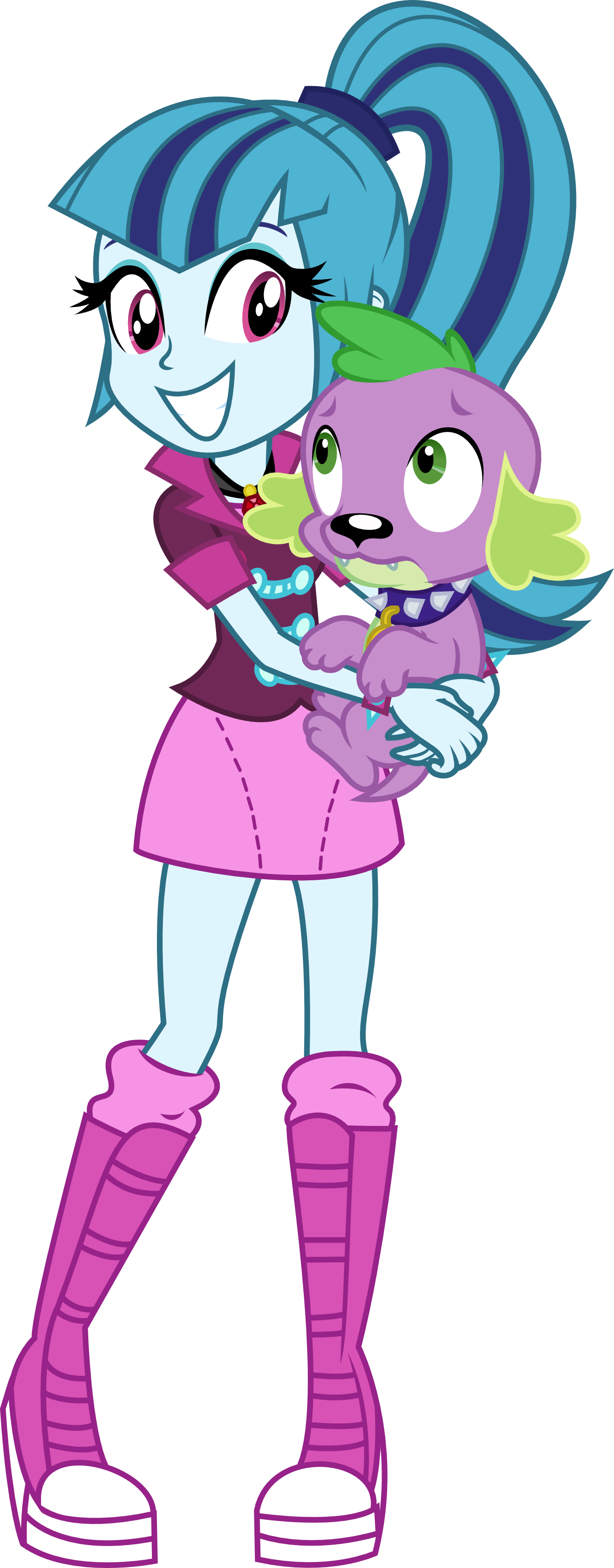 My Little Pony Equestria Girls Rarity And Spike - Sonata Dusk Deviantart (1342x3427)