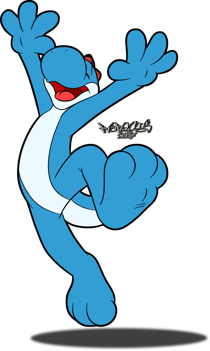 Hopping Happy Yoshi By Marquis2007 - Happy Feet (691x1155)