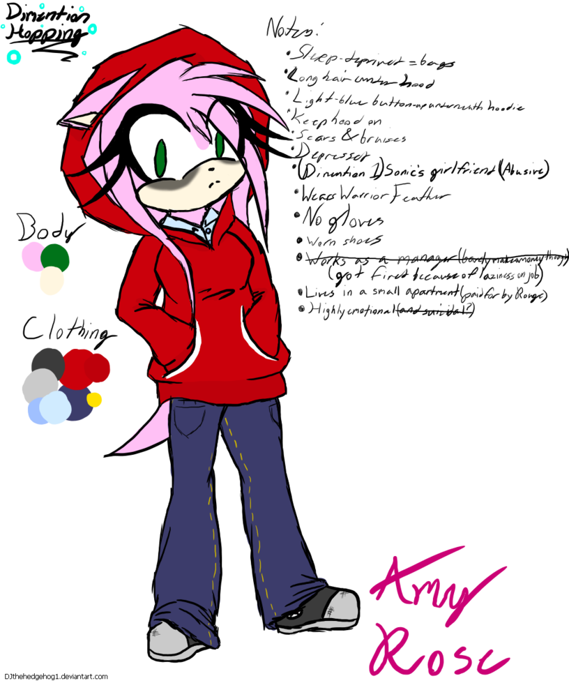 1 Amy Rose {concept Art} By Djthehedgehog1 - Sonic The Hedgehog Concept Art Amy (816x979)