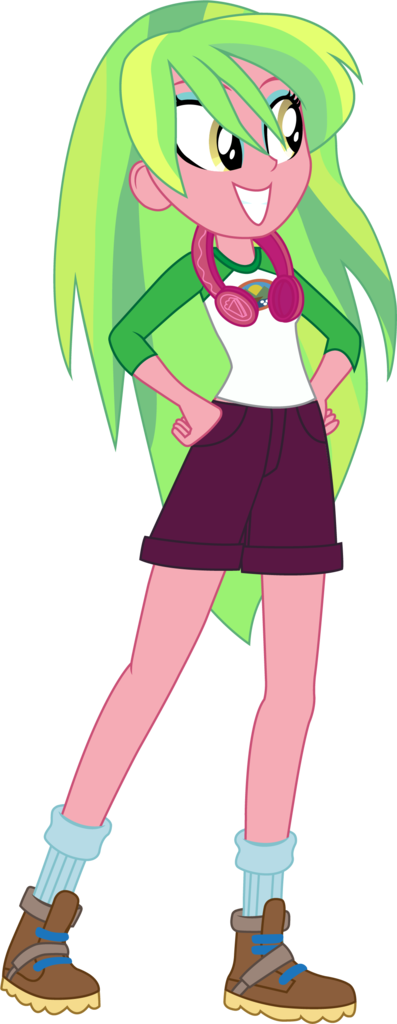 Davidsfire, Boots, Clothes, Equestria Girls, Headphones, - Equestria Girls Lemon Zest (397x1024)