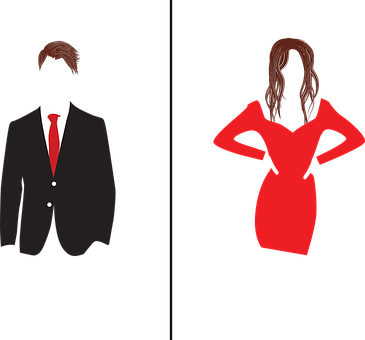 Women, Man, Male, Illustration, Costume - Ilustracion Mujer Y Homre (365x340)