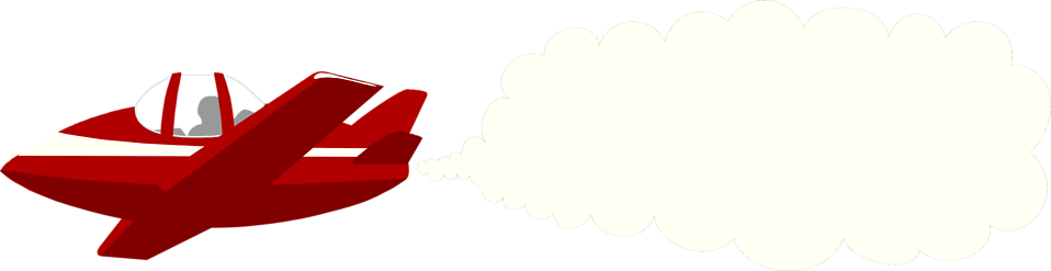 Illustration Of An Airplane With A Blank Smoke Cloud - Plane With Banner Png (958x247)