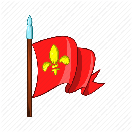 Banner, Battle, Cartoon, Flag, Knight, Medieval, Red - Medieval Banners Clipart (512x512)