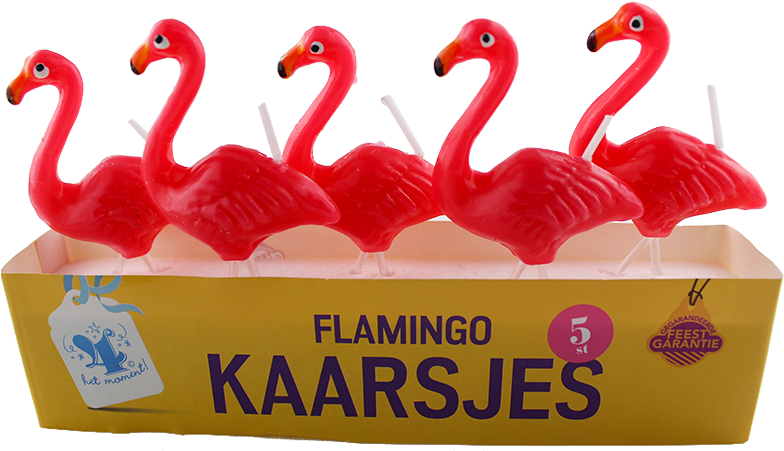 Flamingo Cartoon Birthday Candles B1058 - Black Swan (1000x1000)