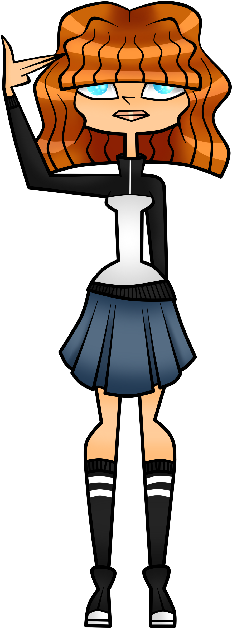 Alter Gioia01 29 22 Total Drama Crimson As Kim Pine - Crimson Total Drama Png (1000x2500)