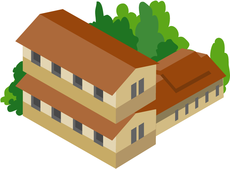 宿泊施設 ホテルのイラスト - House (800x700)