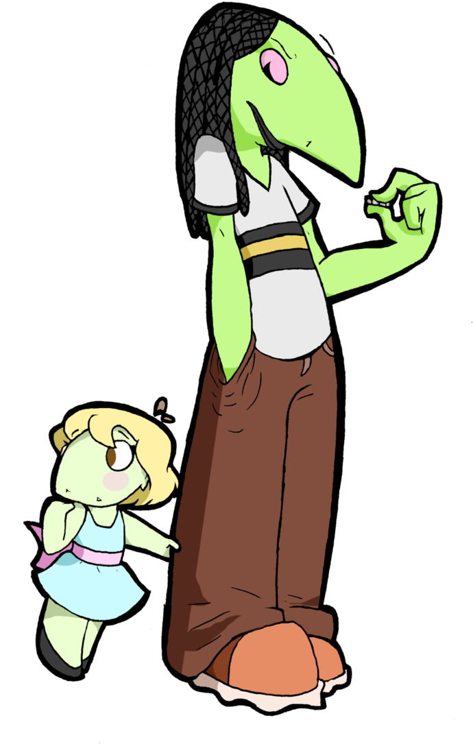 Daddy, Why Are They Staring At Us By Heyerika - Gang Green Gang Snake (709x1126)