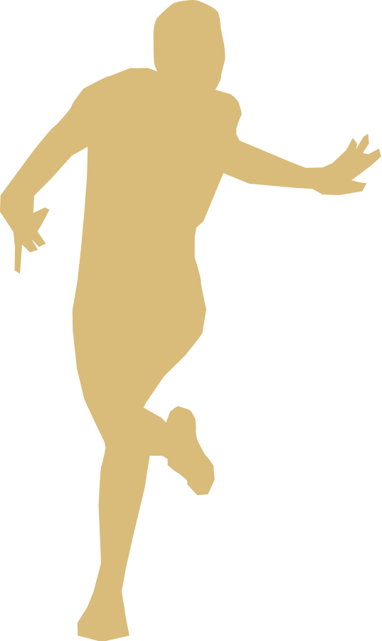 Runner Man 3 Medium 600pixel Clipart, Vector Clip Art - Runner Silhouette Shower Curtain (537x900)