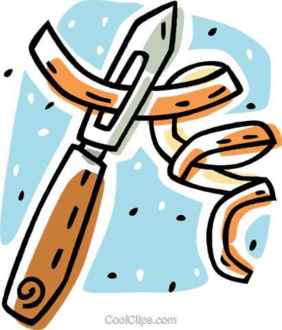 Potato Peeler Royalty Free Vector Clip Art Illustration - Peeler Clipart (410x480)