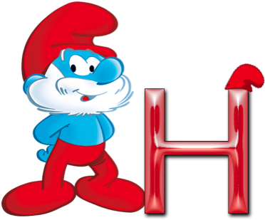 Free Alphabet, Smurf Alphabet, A-z, Png Graphics, Letter - Smurfs The Four Smurftastic Episodes Dvd (540x380)