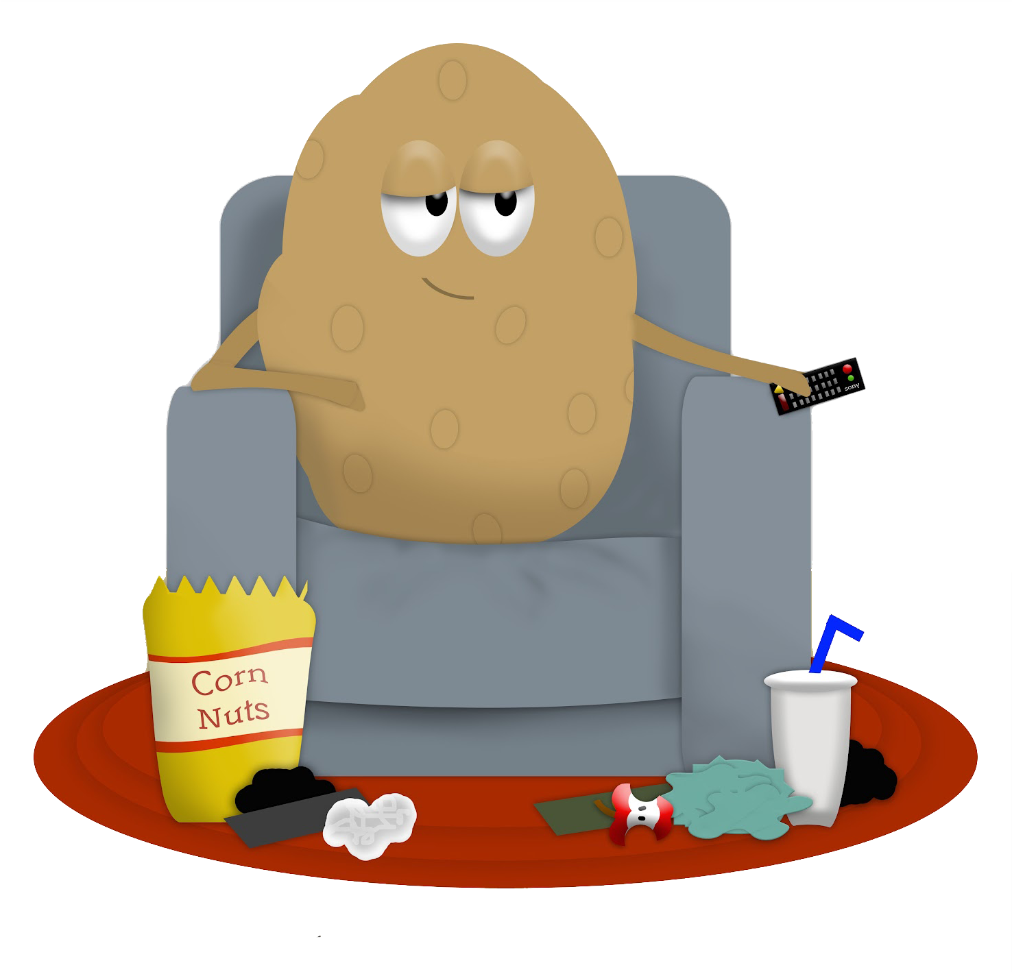 Couch Potato - Couch Potato Png (1535x1545)